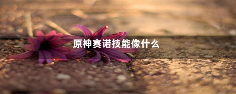 原神赛诺技能像什么