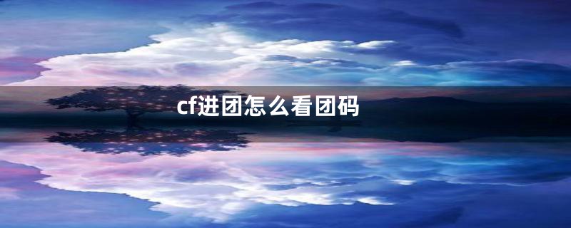 cf进团怎么看团码