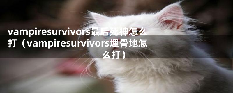 vampiresurvivors最后死神怎么打（vampiresurvivors埋骨地怎么打）