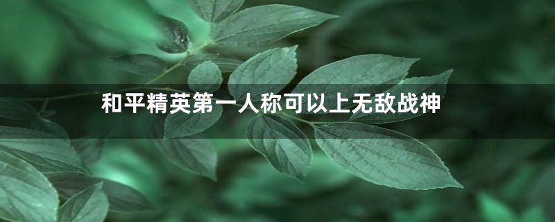 和平精英第一人称可以上无敌战神