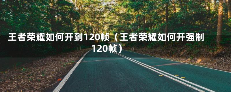 王者荣耀如何开到120帧（王者荣耀如何开强制120帧）