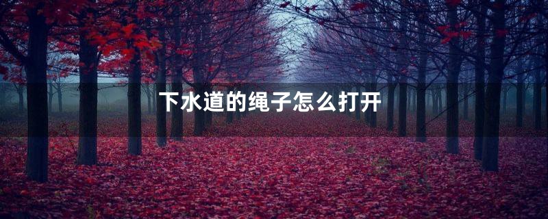 下水道的绳子怎么打开