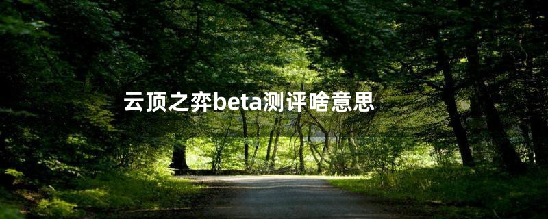 云顶之弈beta测评啥意思