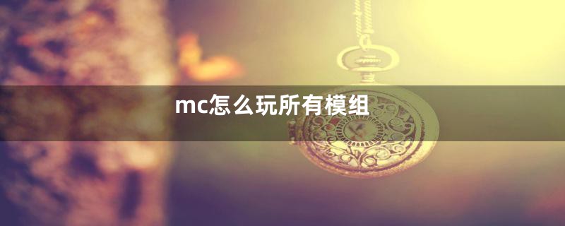 mc怎么玩所有模组