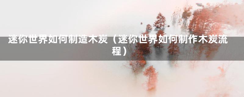 迷你世界如何制造木炭（迷你世界如何制作木炭流程）