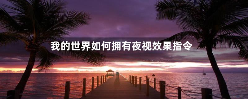 我的世界如何拥有夜视效果指令