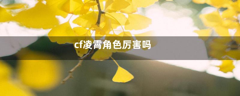 cf凌霄角色厉害吗