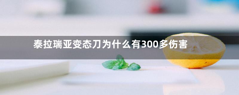 泰拉瑞亚变态刀为什么有300多伤害