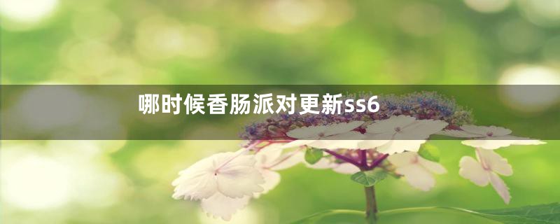 哪时候香肠派对更新ss6