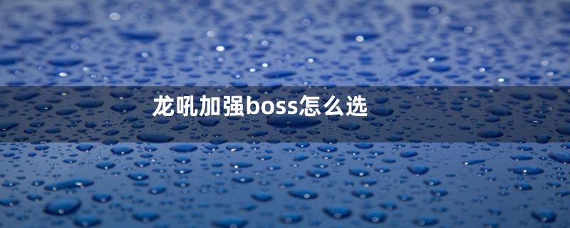 龙吼加强boss怎么选