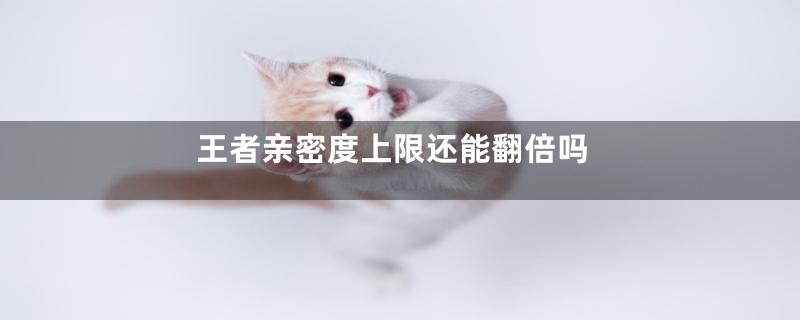 王者亲密度上限还能翻倍吗