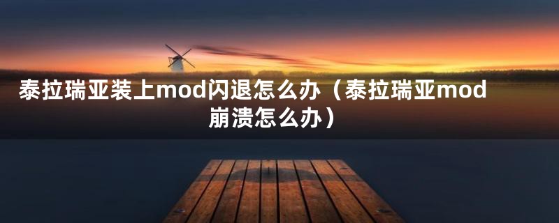 泰拉瑞亚装上mod闪退怎么办（泰拉瑞亚mod崩溃怎么办）