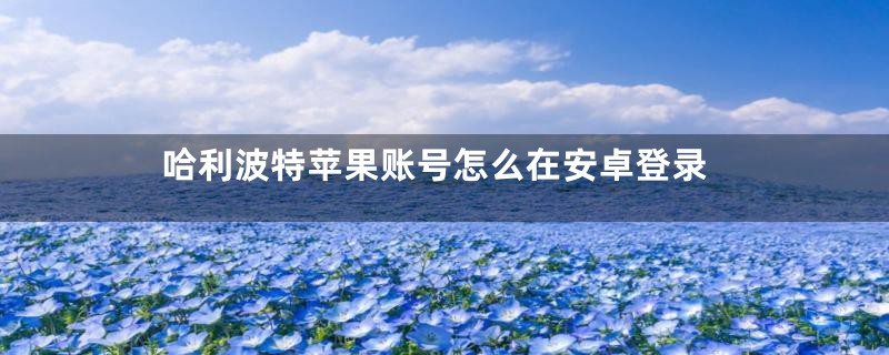 哈利波特苹果账号怎么在安卓登录