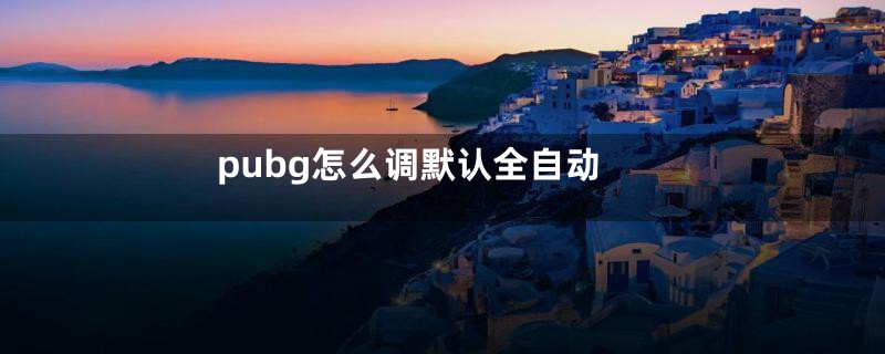 pubg怎么调默认全自动