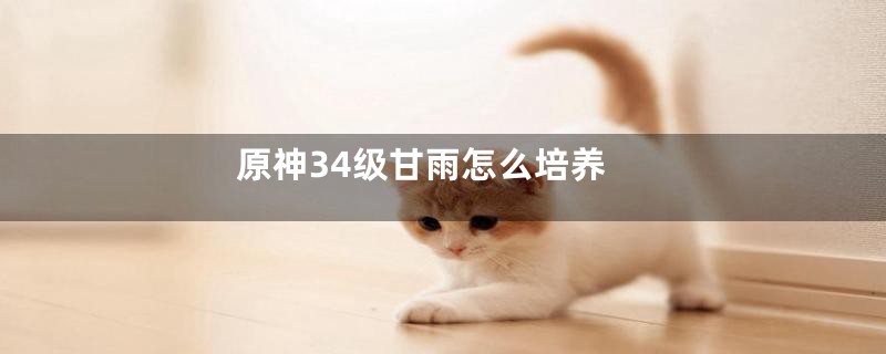 原神34级甘雨怎么培养