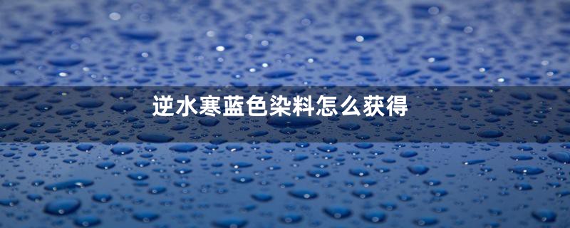 逆水寒蓝色染料怎么获得