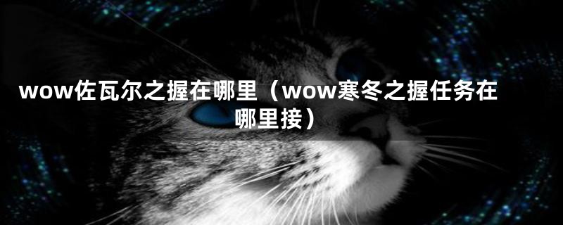 wow佐瓦尔之握在哪里（wow寒冬之握任务在哪里接）