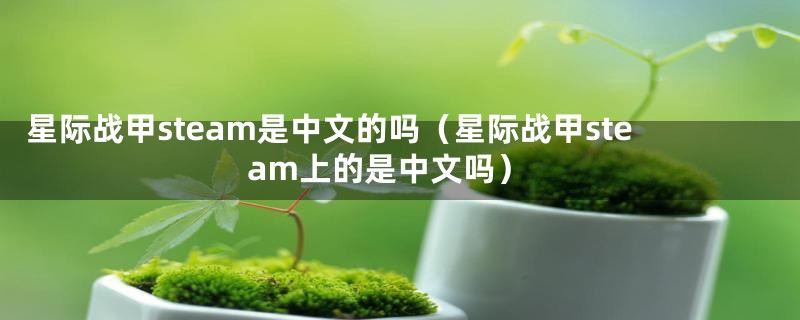 星际战甲steam是中文的吗（星际战甲steam上的是中文吗）