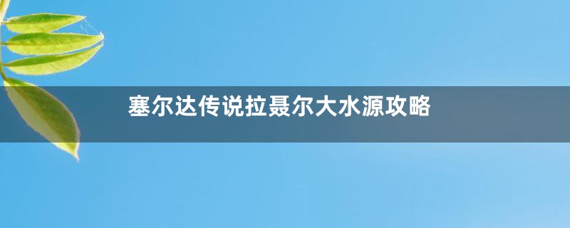 塞尔达传说拉聂尔大水源攻略