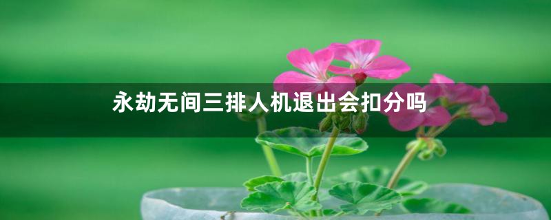 永劫无间三排人机退出会扣分吗