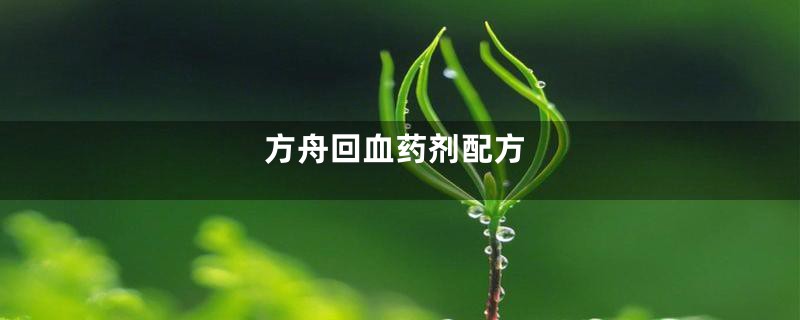 方舟回血药剂配方