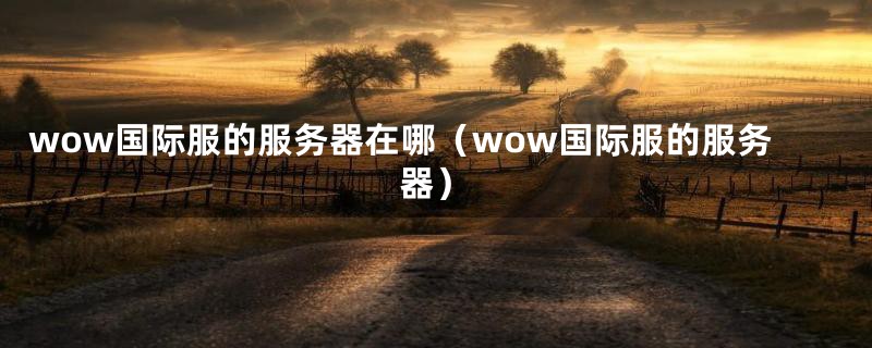 wow国际服的服务器在哪（wow国际服的服务器）