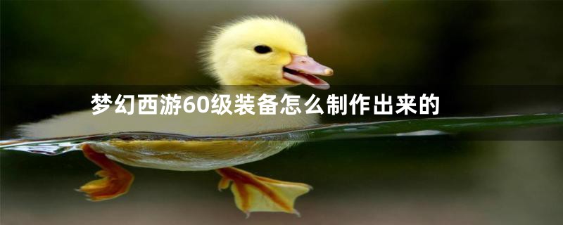 梦幻西游60级装备怎么制作出来的