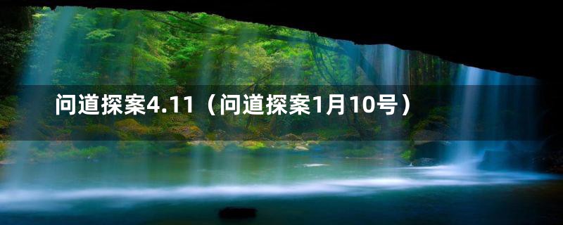 问道探案4.11（问道探案1月10号）