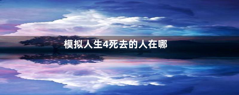 模拟人生4死去的人在哪