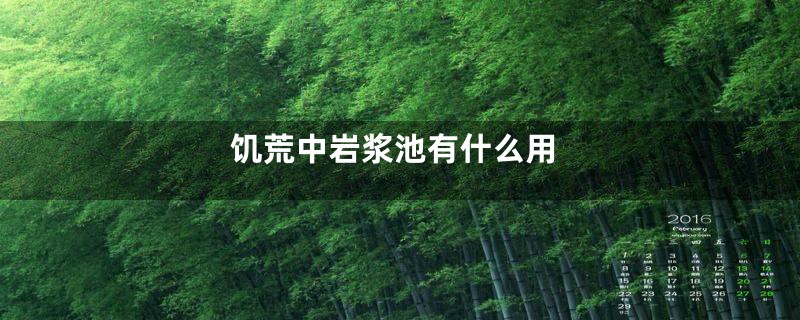 饥荒中岩浆池有什么用