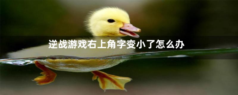 逆战游戏右上角字变小了怎么办