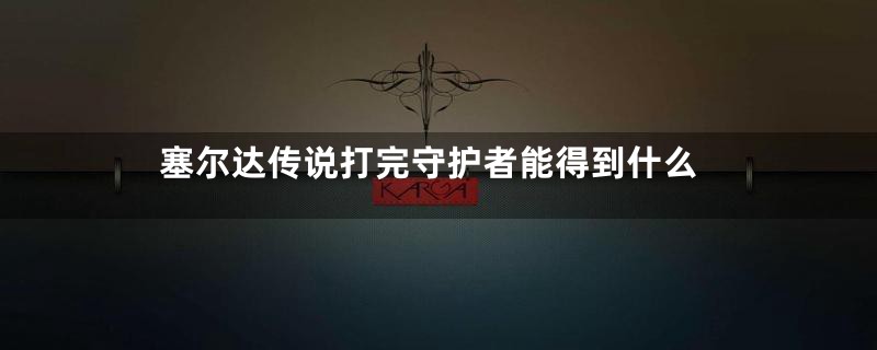 塞尔达传说打完守护者能得到什么