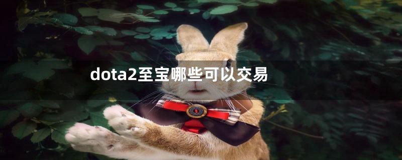 dota2至宝哪些可以交易