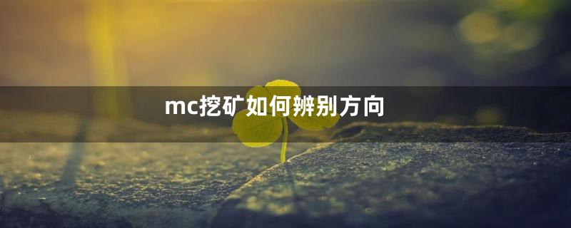 mc挖矿如何辨别方向