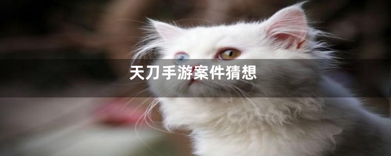 天刀手游案件猜想