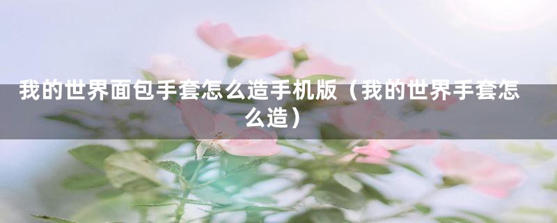 我的世界面包手套怎么造手机版（我的世界手套怎么造）