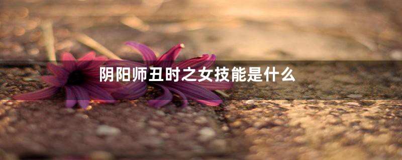 阴阳师丑时之女技能是什么