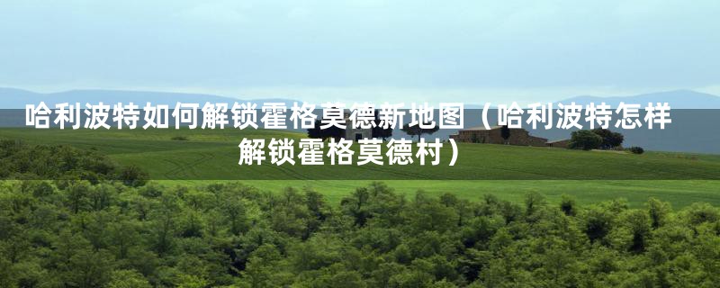 哈利波特如何解锁霍格莫德新地图（哈利波特怎样解锁霍格莫德村）