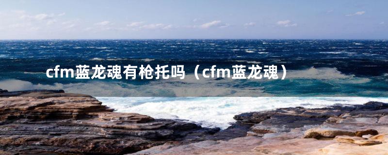 cfm蓝龙魂有枪托吗（cfm蓝龙魂）