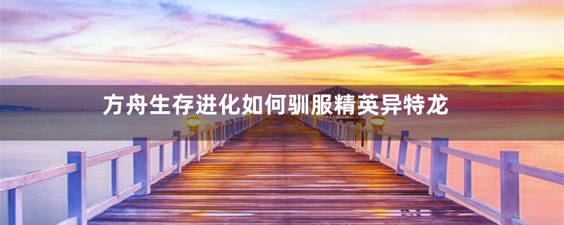 方舟生存进化如何驯服精英异特龙