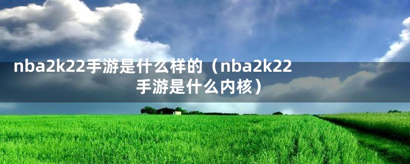 nba2k22手游是什么样的（nba2k22手游是什么内核）