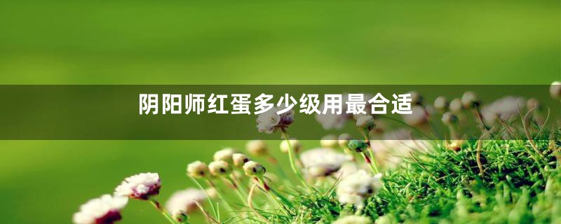 阴阳师红蛋多少级用最合适