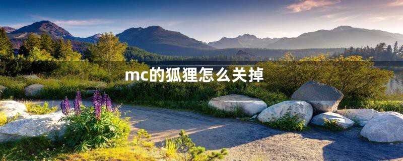 mc的狐狸怎么关掉