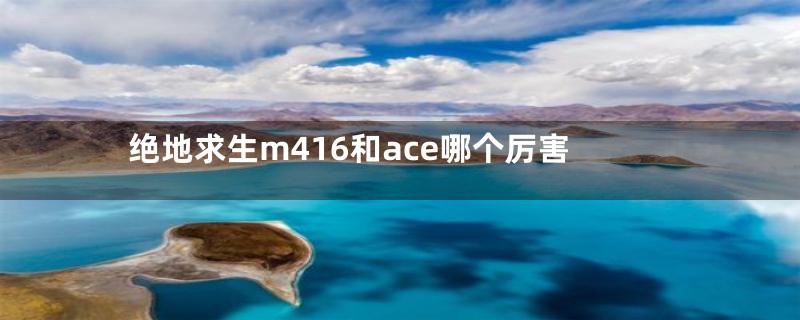 绝地求生m416和ace哪个厉害