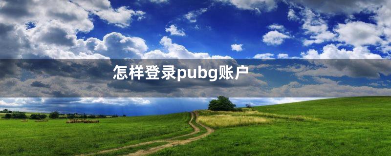 怎样登录pubg账户