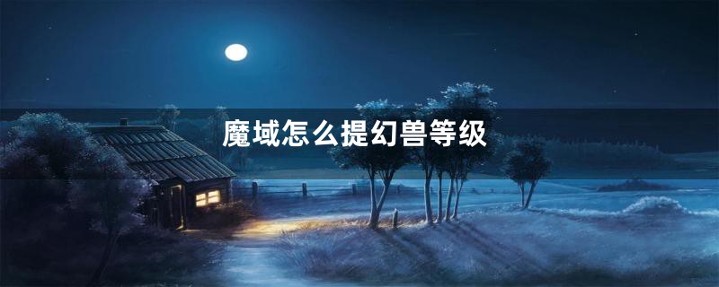 魔域怎么提幻兽等级