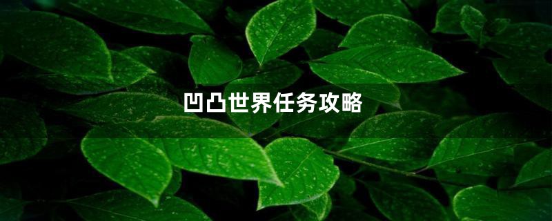 凹凸世界任务攻略