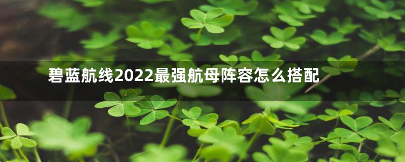 碧蓝航线2022最强航母阵容怎么搭配