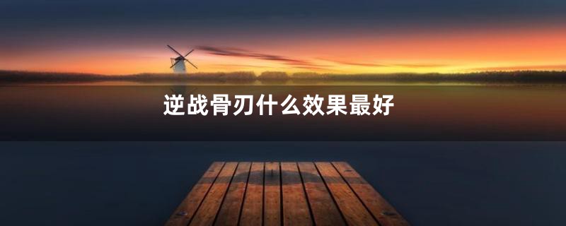 逆战骨刃什么效果最好