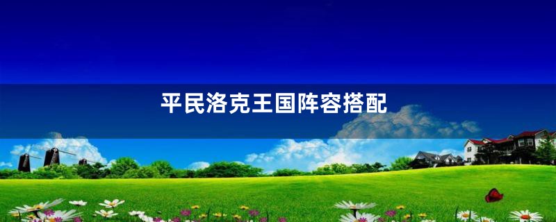 平民洛克王国阵容搭配